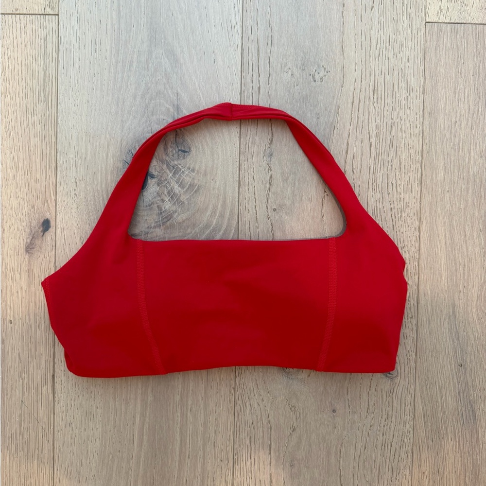 FORM Red Halter Bikini Top
